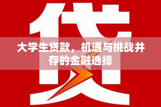 福安大学生贷款，机遇与挑战并存的金融选择