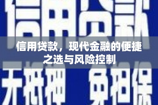 福安信用贷款，现代金融的便捷之选与风险控制