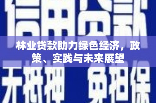 福安林业贷款助力绿色经济，政策、实践与未来展望