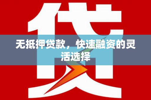 福安无抵押贷款，快速融资的灵活选择