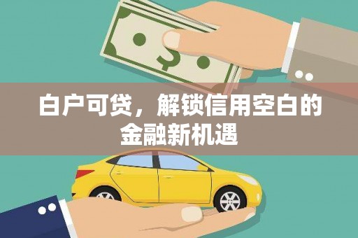 福安白户可贷，解锁信用空白的金融新机遇