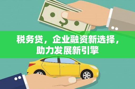 福安税务贷，企业融资新选择，助力发展新引擎