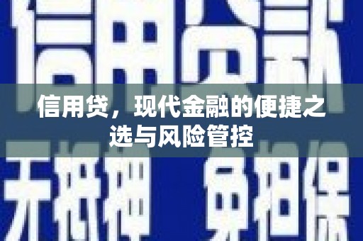 福安信用贷，现代金融的便捷之选与风险管控
