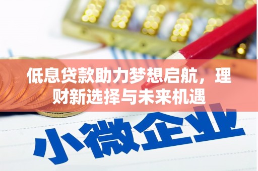 福安低息贷款助力梦想启航，理财新选择与未来机遇